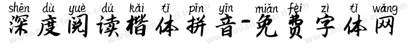 深度阅读楷体拼音字体转换