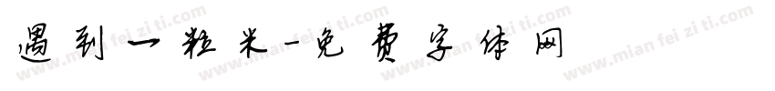 遇到一粒米字体转换