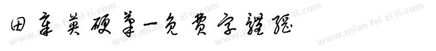 田章英硬笔字体转换