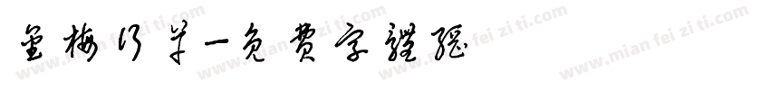 金梅行草字体转换