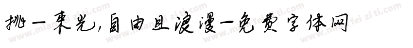 挑一束光，自由且浪漫字体转换