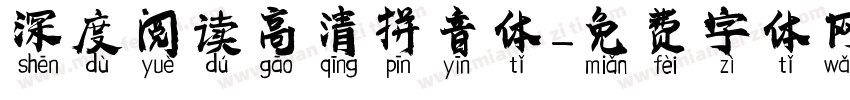 深度阅读高清拼音体字体转换