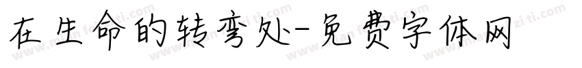 在生命的转弯处字体转换