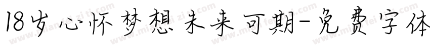 18岁心怀梦想未来可期字体转换