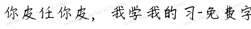 你皮任你皮，我学我的习字体转换