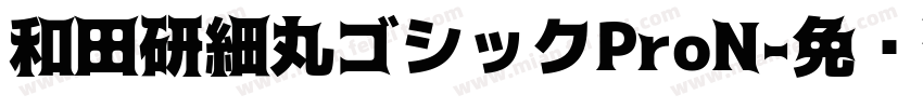 和田研細丸ゴシックProN字体转换