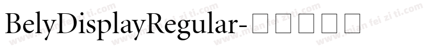 BelyDisplayRegular字体转换
