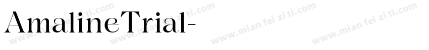 AmalineTrial字体转换