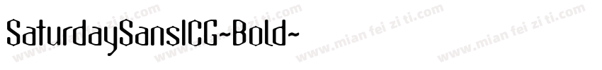 SaturdaySansICG-Bold字体转换