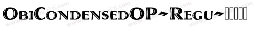 ObiCondensedOP-Regu字体转换