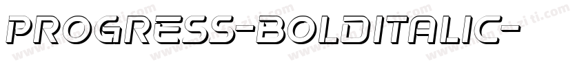 Progress-BoldItalic字体转换