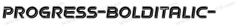 Progress-BoldItalic字体转换