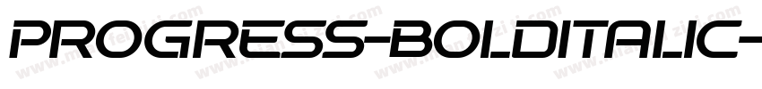 Progress-BoldItalic字体转换