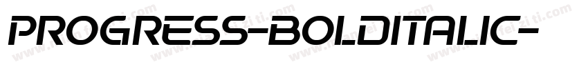 Progress-BoldItalic字体转换