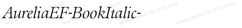 AureliaEF-BookItalic字体转换