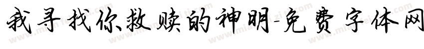 我寻找你救赎的神明字体转换