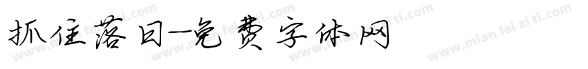 抓住落日字体转换