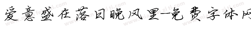 爱意盛在落日晚风里字体转换