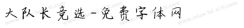 大队长竞选字体转换