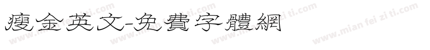 瘦金英文字体转换