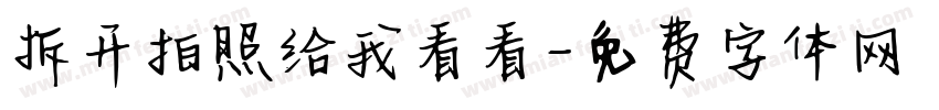 拆开拍照给我看看字体转换