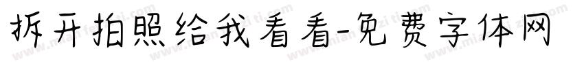 拆开拍照给我看看字体转换