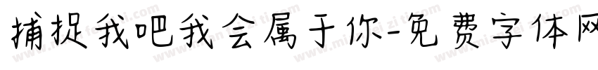 捕捉我吧我会属于你字体转换