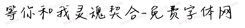 等你和我灵魂契合字体转换