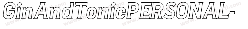 GinAndTonicPERSONAL字体转换
