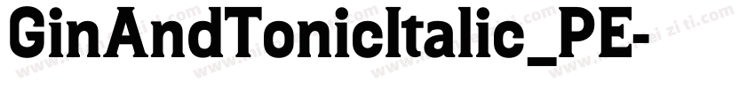 GinAndTonicItalic_PE字体转换