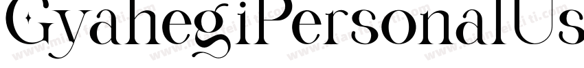 GyahegiPersonalUse-a字体转换