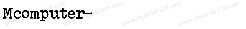 Mcomputer字体转换