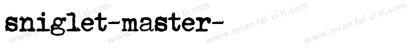 sniglet-master字体转换