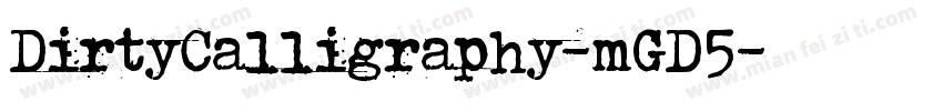 DirtyCalligraphy-mGD5字体转换