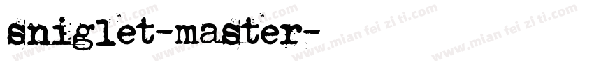 sniglet-master字体转换