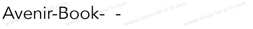 Avenir-Book-常规字体转换