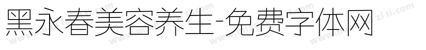 黑永春美容养生字体转换