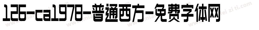 126-ca1978-普通西方字体转换
