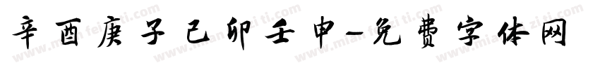 辛酉庚子己卯壬申字体转换