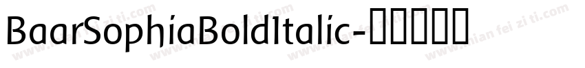 BaarSophiaBoldItalic字体转换