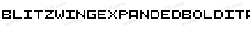 BlitzwingExpandedBoldItalic-B9q5字体转换