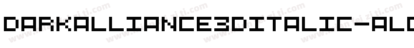 DarkAlliance3DItalic-alD5字体转换