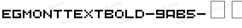 EgmontTextBold-9AB5字体转换