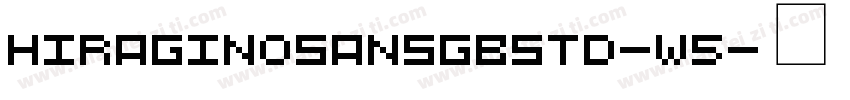 HiraginoSansGBStd-W5字体转换