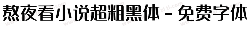 熬夜看小说超粗黑体字体转换