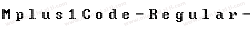 Mplus1Code-Regular字体转换