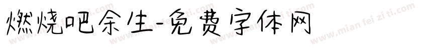 燃烧吧余生字体转换