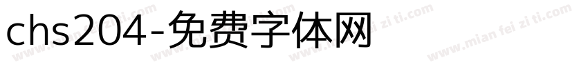 chs204字体转换