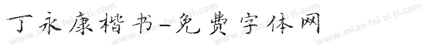 丁永康楷书字体转换