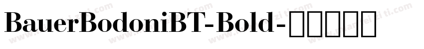 BauerBodoniBT-Bold字体转换